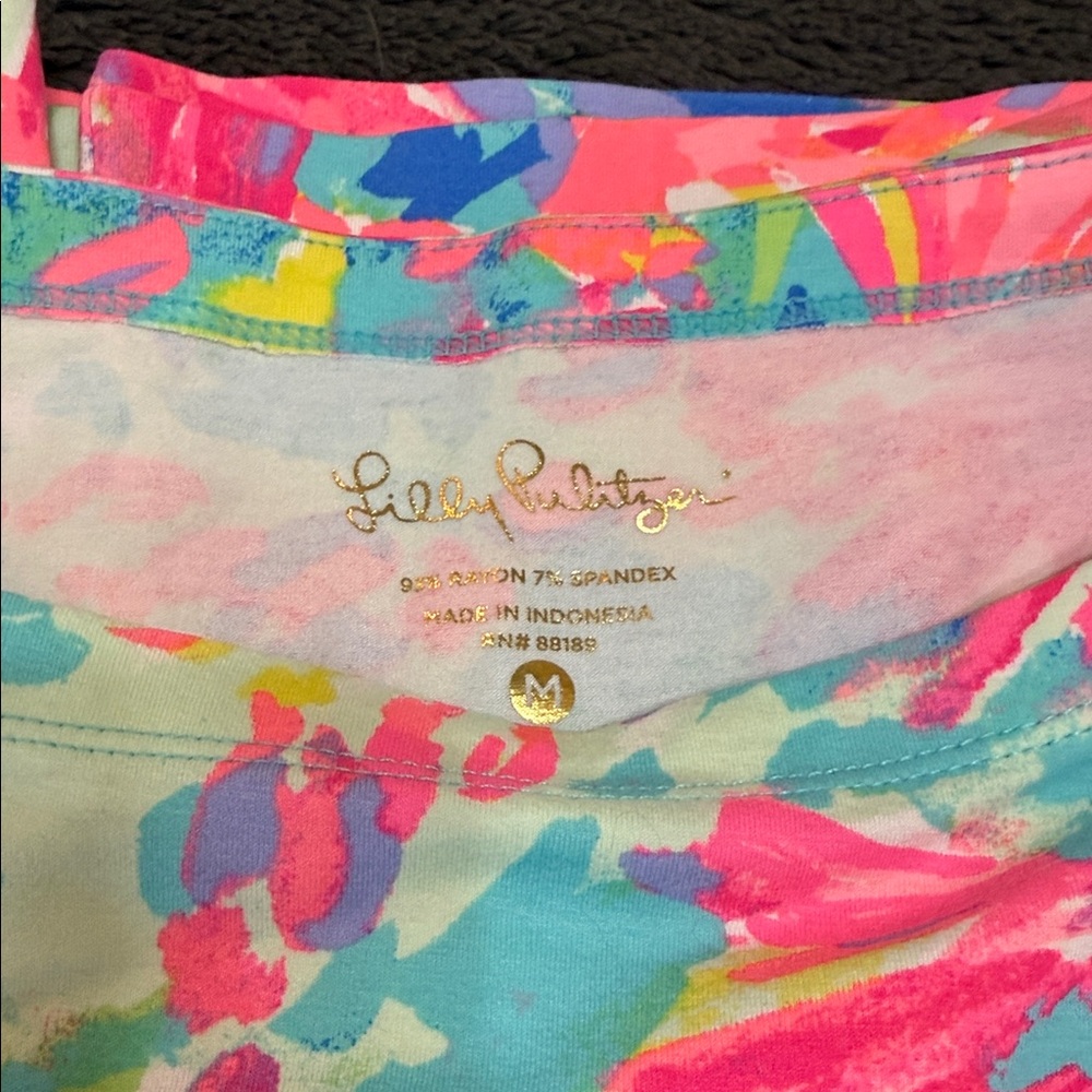 Lilly Pulitzer Pink Multi-Color Long Sleeve Shift Dress - Picture 3 of 4